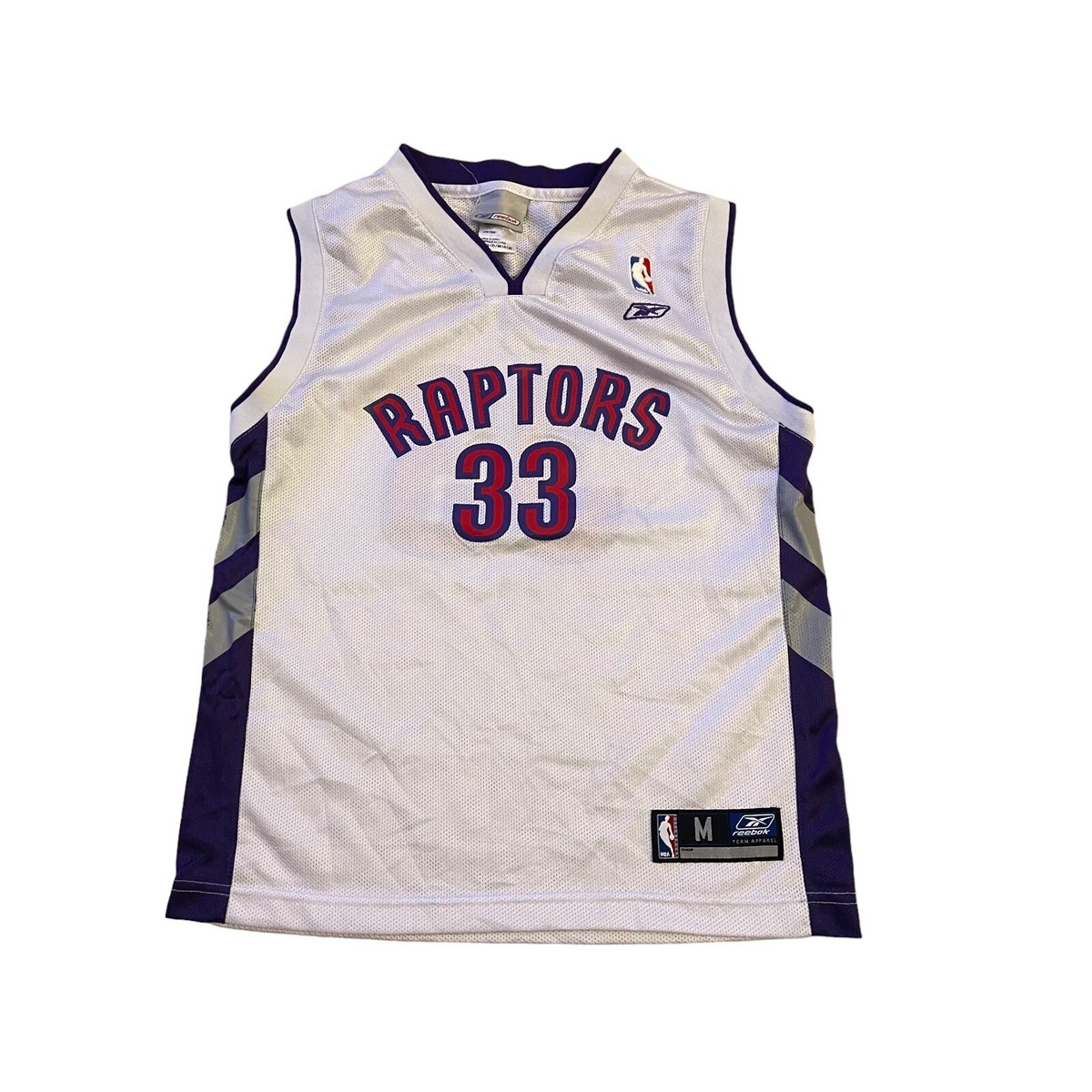 Reebok Toronto Raptors Antonio Davis 33 Basketball Jersey White