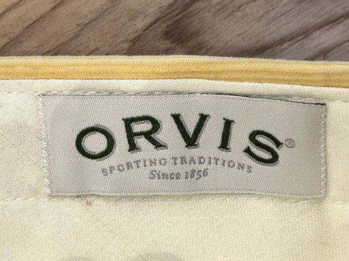 NWT Men’s ORVIS Yellow Corduroy Slacks Pants Flat Front Size 32 100% Cotton $39 - Picture 7 of 7