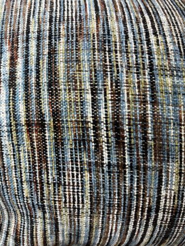 Pottery Barn Luxe Velvety Brown Multicolored Chenille Mid Century Modern (3)set - Picture 2 of 7