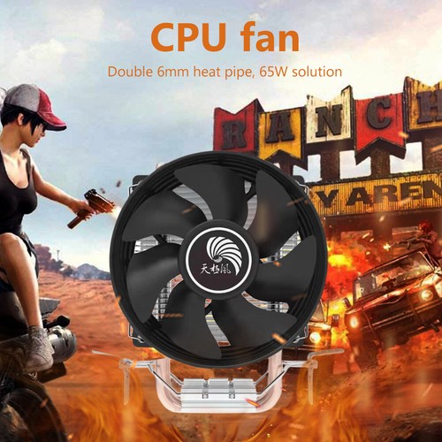 Dual Heat Pipes CPU Cooler DC 12V Desktop CPU Cooling Fan for Intel/AMD - Afbeelding 7 van 8