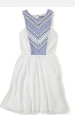 Flying Tomato Women's Embroidered Sleeveless Fit and Flare Sun Dress NEW! M