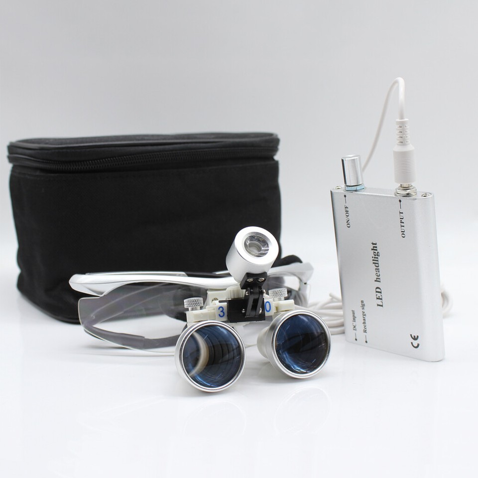 Lupenbrille Mit Licht Für Zahnärzte - 2.5X Vergrößerung Binokular