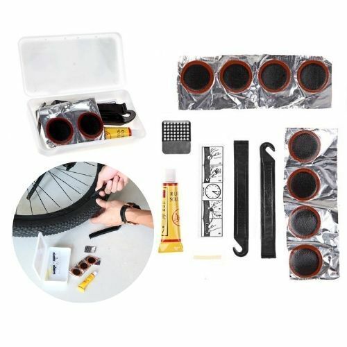 Bicycle Bike Tyre Puncture Repair Tool Kit Emergency Cycling Glue Adhesive Patch - Picture 2 of 11