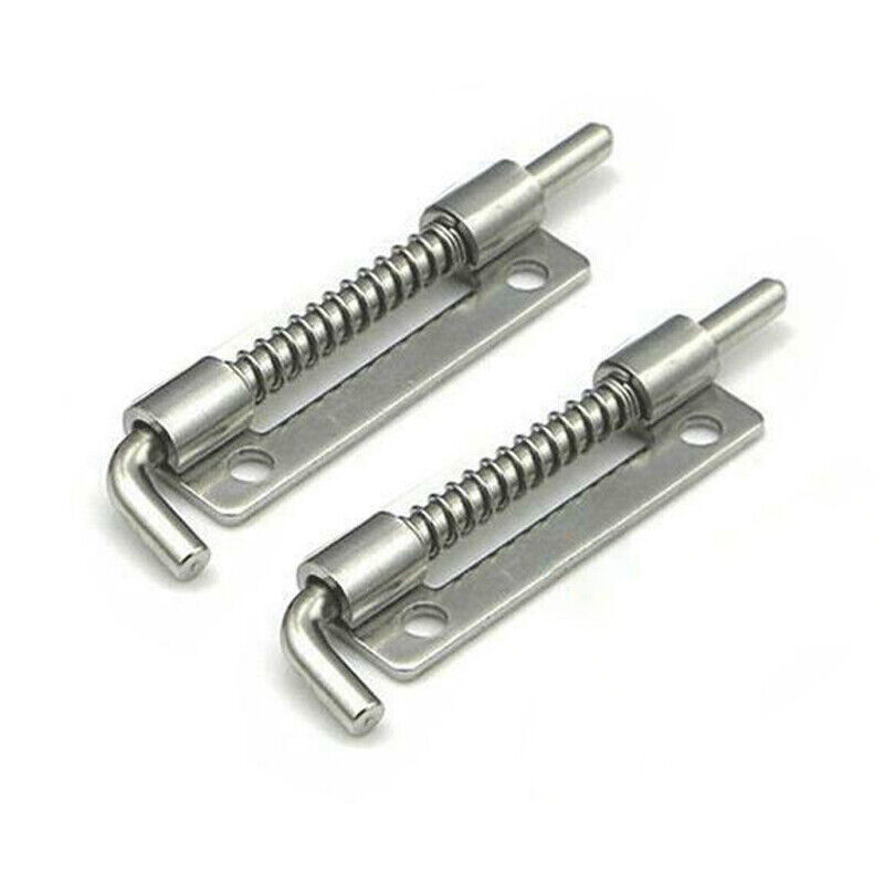 304 Stainless Steel Spring Loaded Latch Security Barrel Bolt Hinges Dia ...