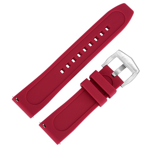 20mm 22mm 24mm Silicone Watch Band Quick Release Replacement Rubber Watch Strap - Picture 4 of 18