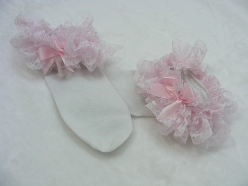 sissy adult baby frilly PINK ankle socks fancy dress kawaii cosplay men ladies - Picture 8 of 24