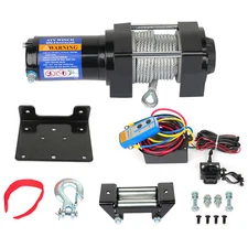 4000lbs 50FT Steel Cable 12V Electric Winch Kit for 4x4 ATV UTV Truck off Road