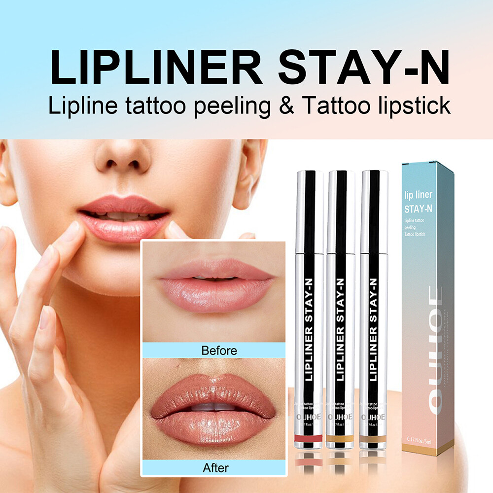Lip Liner Stay-N - Peel off Lip Liner Tattoo, Lip Stain Peel Off Long Lasting US