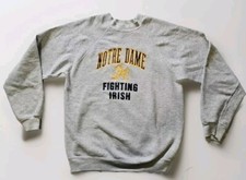 Notre Dame Crewneck Sweatshirt Fighting Irish Boys XL Usa Made Vtg