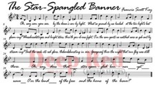 Deep Red Stamps Star Spangled Banner Rubber Cling Stamp