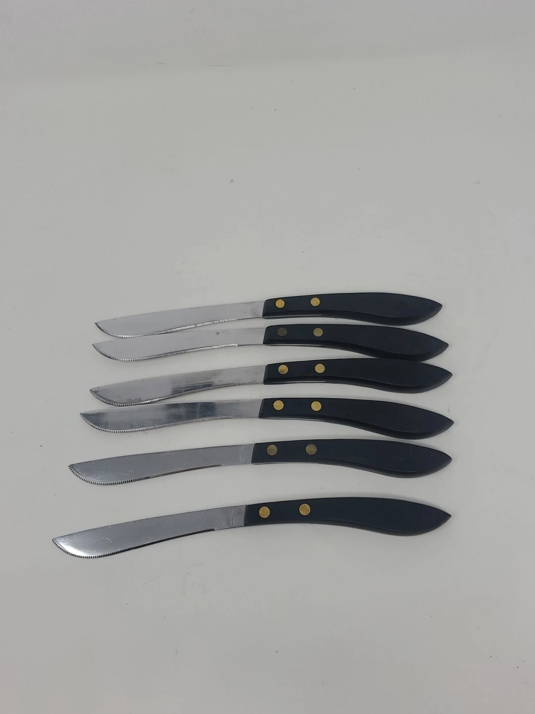 6 Stainless Steel Dark Wooden Handle Serrated Steak Knife Federal Cutlery Co.