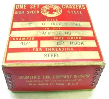 Geometric 1-3/16"-12   2" D Chaser Set Tapped Projection