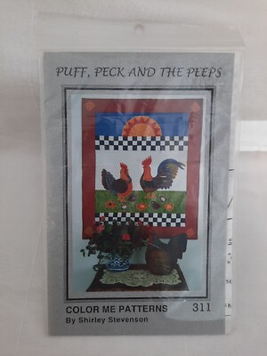 1997 Color Me Patterns Shirley Stevenson ~ Puff, Peck & The Peeps Chicken Quilt