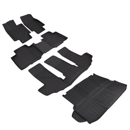 5PCS Floor Mats For Toyota Highlander TPE 7 Seats 3 Rows & Cargo Liner 2020-2023 - Afbeelding 5 van 15