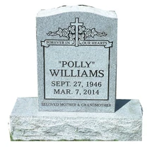 Cemetery headstone -small single- includes engraving-