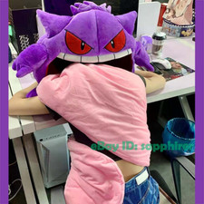 Anime Gengar Break Blanket Sleeping Long Tongue Plush Doll hick Nap Pillow Gifts