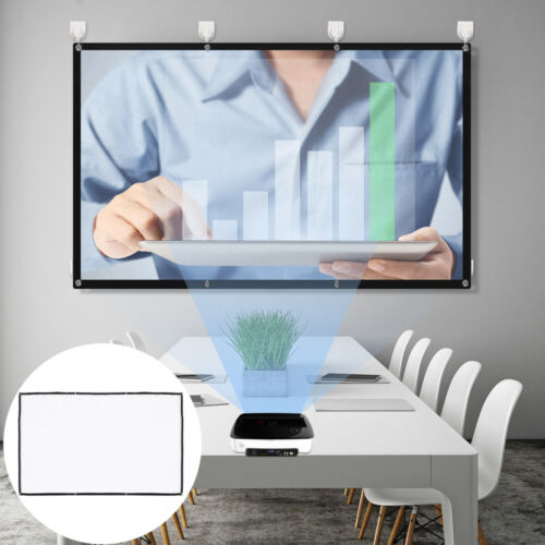 Portable Projector Screen Polyester Projection Cloth Indoor Outdoor Office