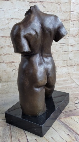 Escultura de bronce torso niña desnuda firmada por Maillol estatua estatuilla abstracta decoración - Imagen 5 de 10