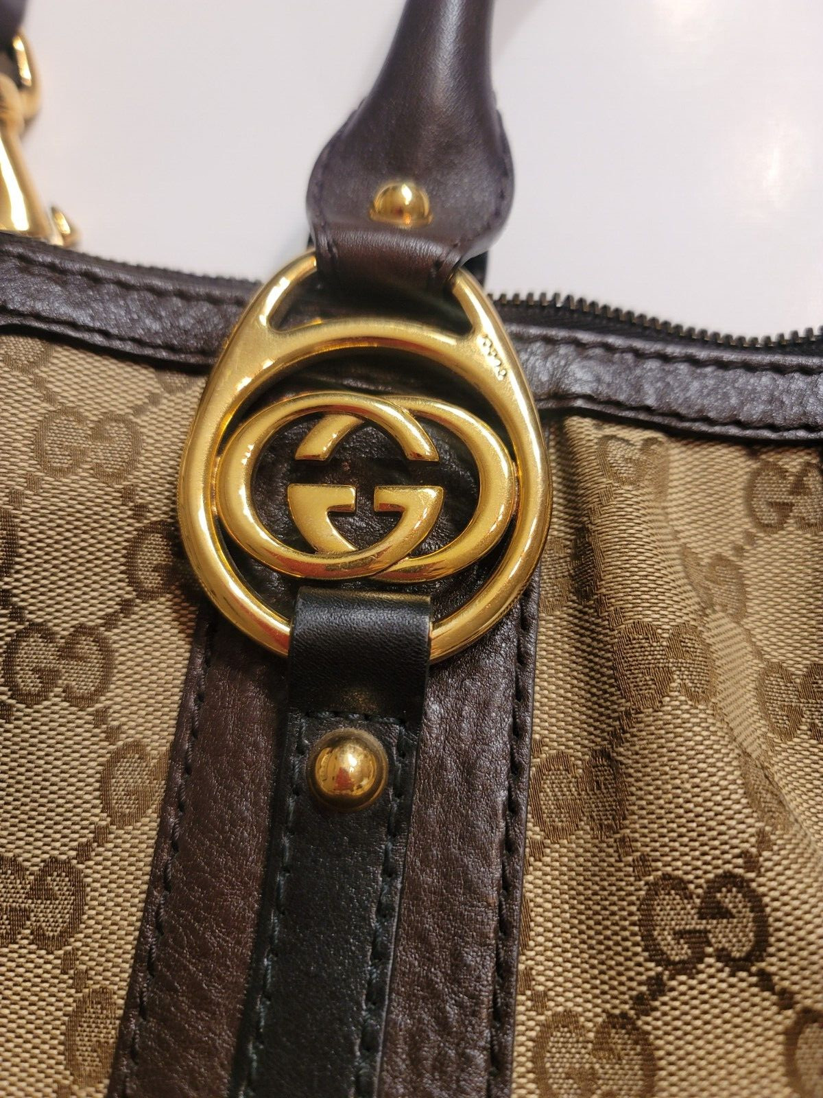 Gucci Monogram Large Convertable Purse - image 7