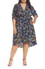 ELIZA J Floral High/Low Wrap Dress (size 22W)