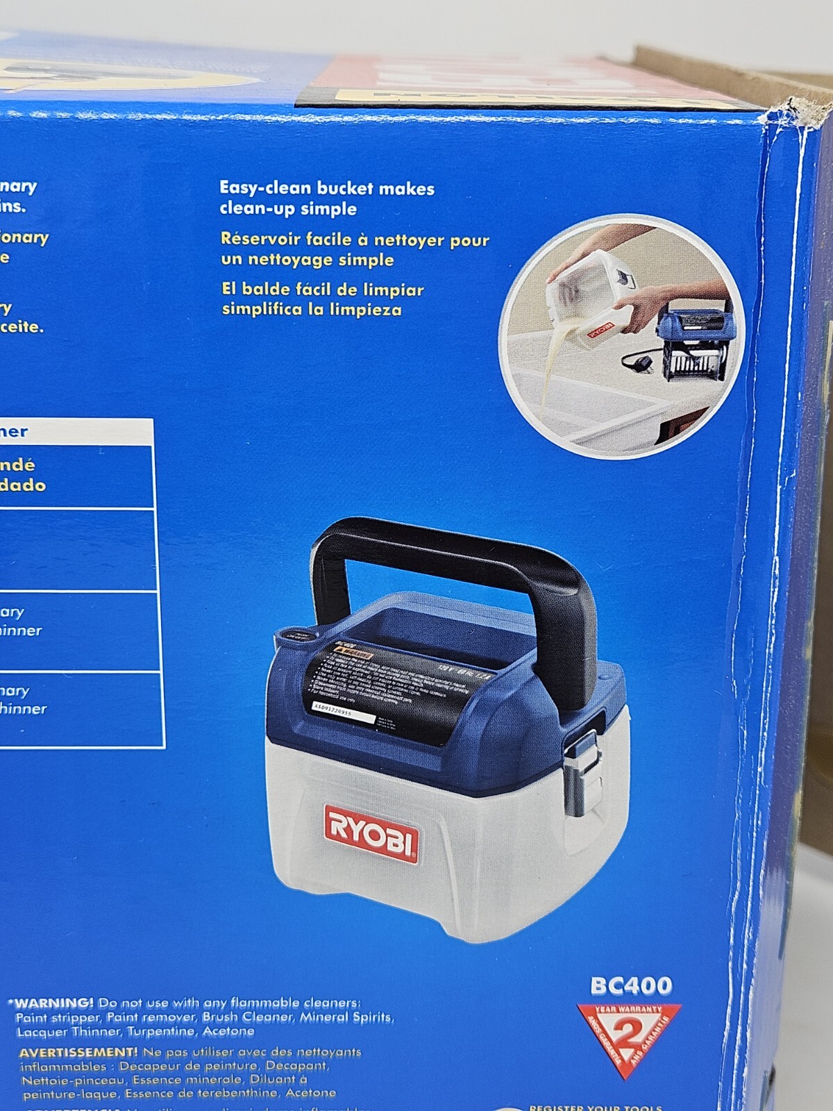 BC400 Ryobi Paint Brush Cleaner Tool 1 Gallon 120V New Open Box