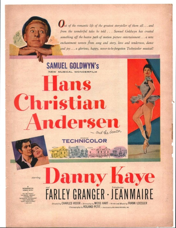 HANS CHRISTIAN ANDERSON Danny Kaye 1952 Original Vintage Color Movie Promo Ad