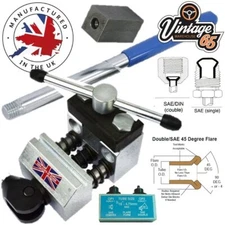Brake Pipe Flaring Tool 3/16" SAE Imperial Male OP1 Female OP2 Made In The UK