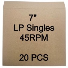 20 x Brown 7" Singles Vinyl LP Record Card Mailer Peel & Seal Envelopes 500gsm