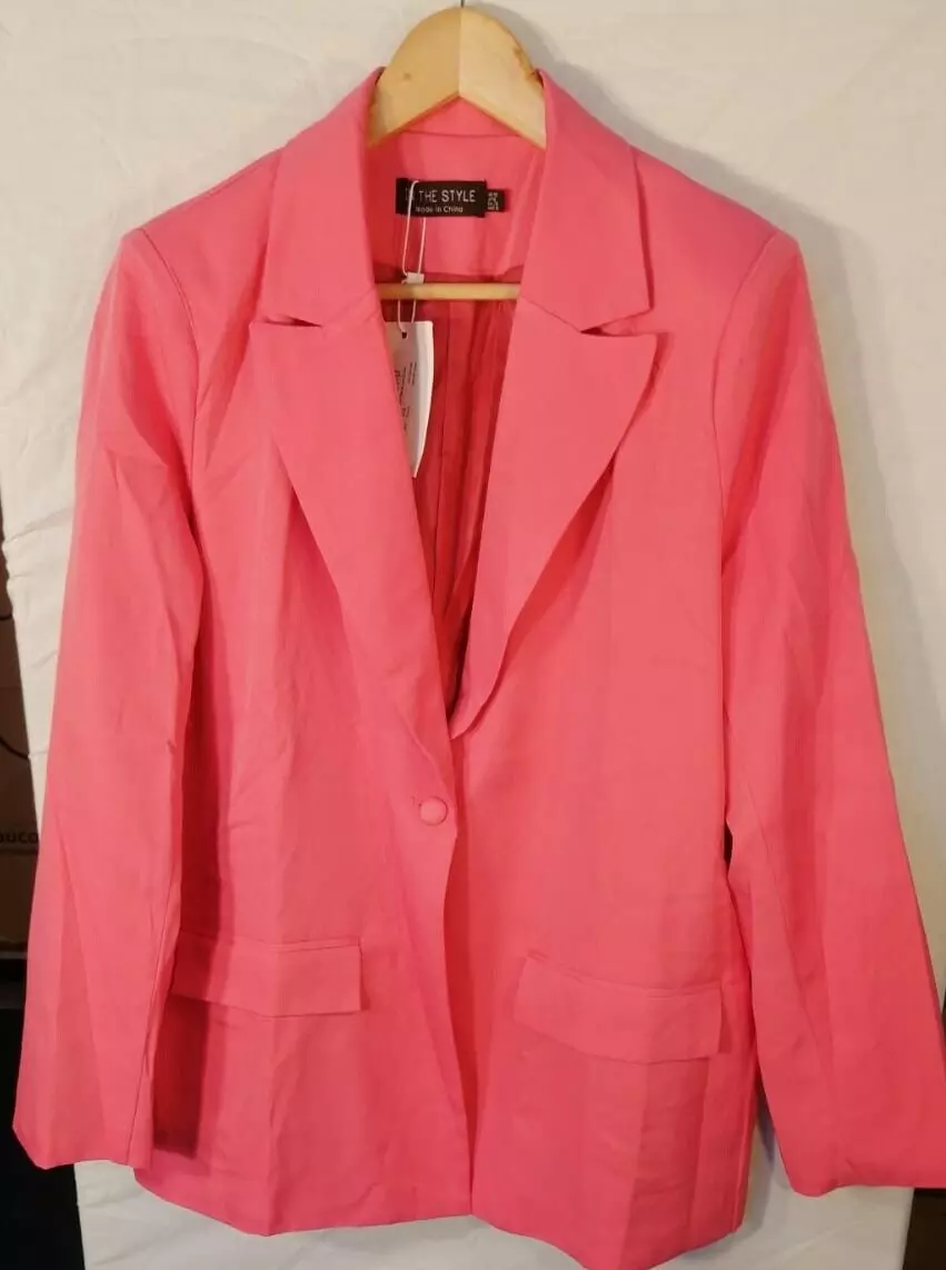 Women Blazer Jacket Long Sleeves Pink Ladies Coat By In the Style