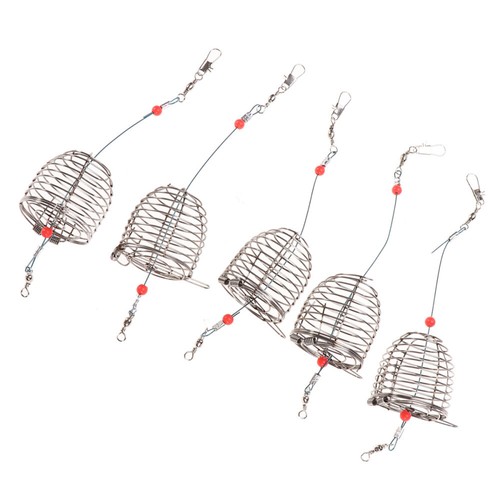 5 PCS Bait Cage Minnow Traps Fishing Charm Rig Basket for Feeder - Picture 7 of 12