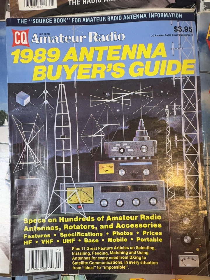 Lot of 25 CQ Amateur Radio Magazines & 1989 Antenna Buyer’s Guide 1980-2000 - Image 3 of 3