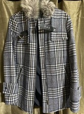 Primark  Jacket + Coat Plaid Coat Fur Hoodie Size  6. (b-80)