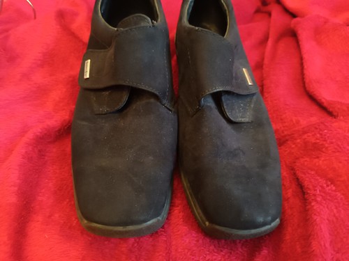 Rohde Black Suede 1.5" Wedge Square Toe Comfort Shoes in Size 5 - Picture 3 of 6