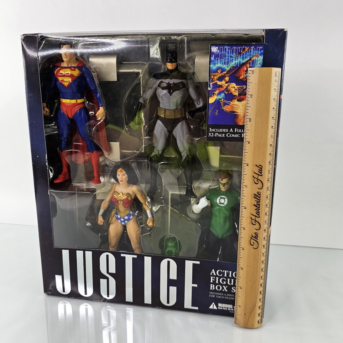 JUSTICE LEAGUE Box Set & Comic Superman Batman Wonder Woman Green