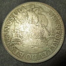 Certificate of Authenticity Silver 1678 Colonial New York Ship Shilling 3 masted
