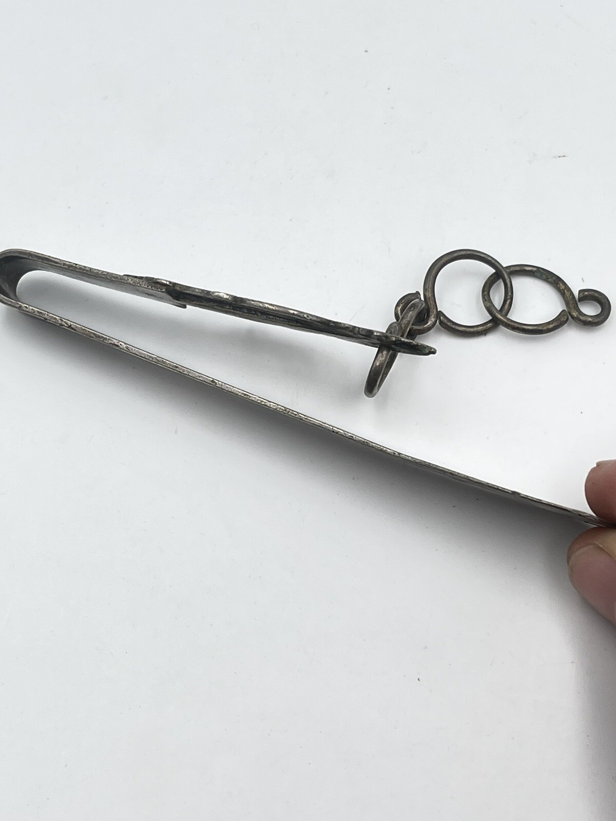 Ref 584 Clavet Hook Chatelaine Solid Silver Miner… - image 6