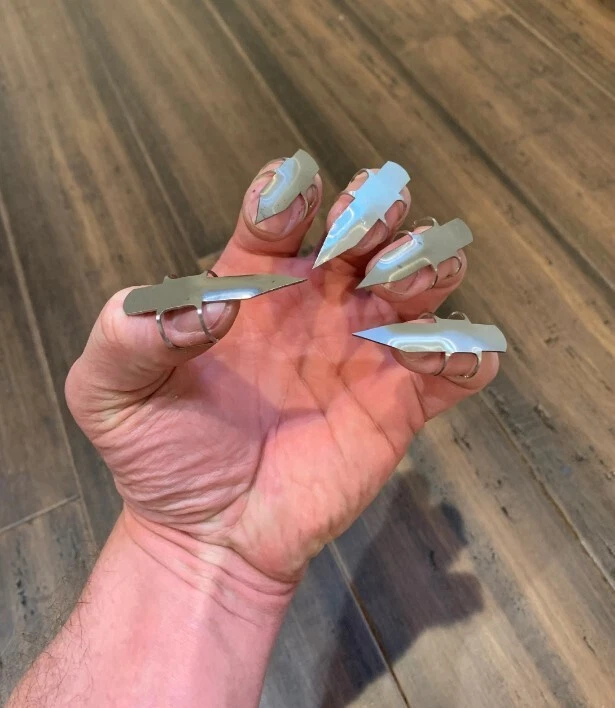 BDSM Primal Garras Ajustable Acero Inoxidable Torcido Fetiche Foto 3 de 4