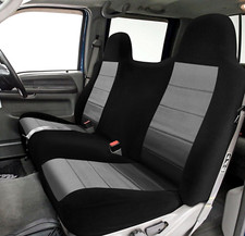 Waterproof Front Seat Cover Grayblack High Back F-series Full Size Bench 2tone
