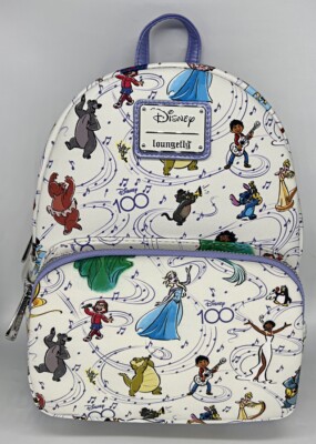 Disney Parks 100 Years Loungefly! NEW Platinum Disney100 Loungefly Mini Backpack at Disneyland  main image 3