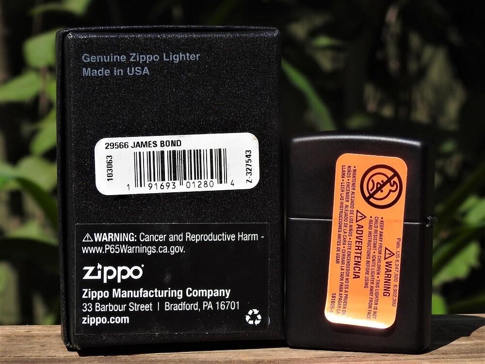 Zippo Lighter - James Bond 007 - Vector Logo - Sean Connery - Daniel Craig