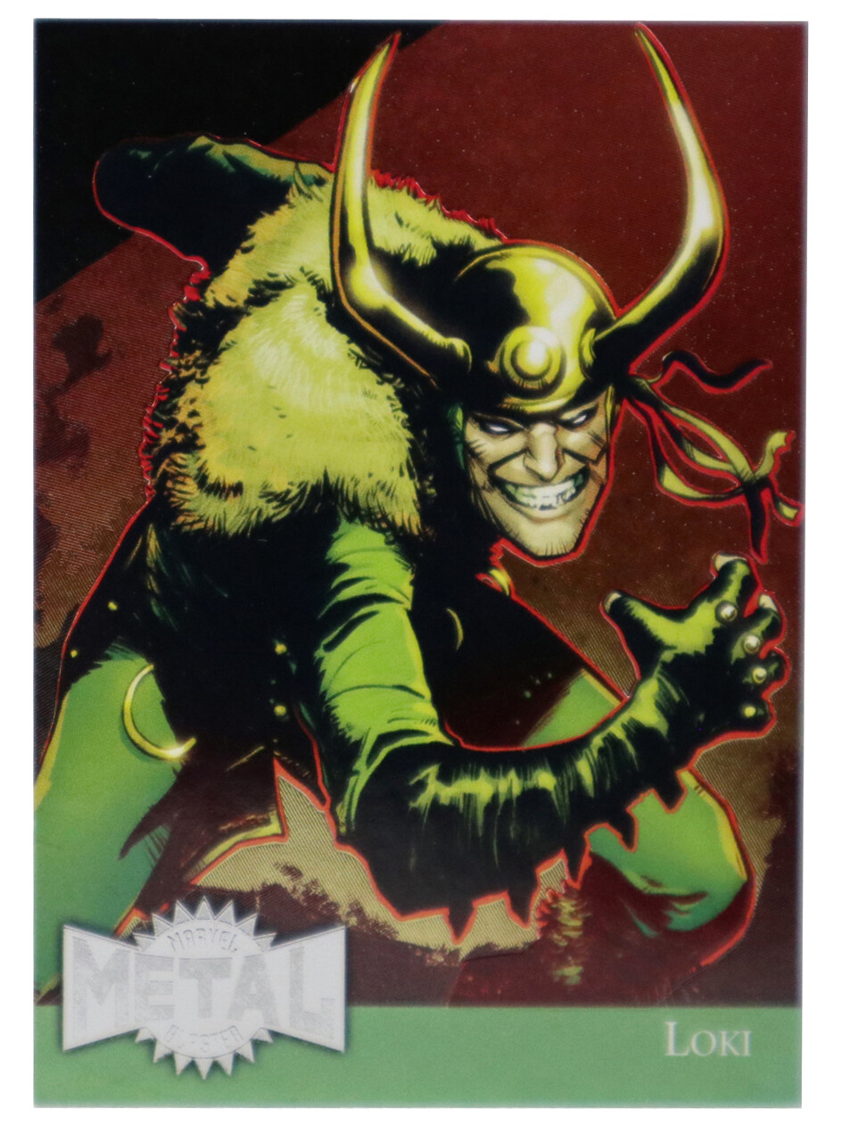 2015 Fleer Marvel Retro Loki Metal Blaster Card #21 Foil Insert Upper Deck