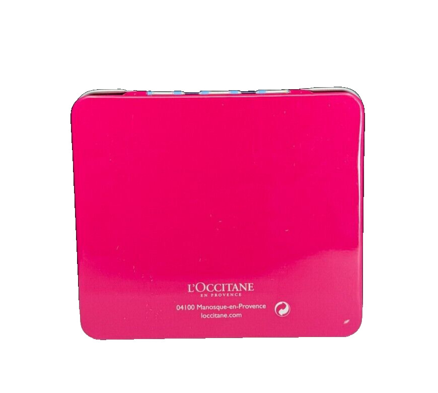 L'Occitane En Provence Empty Cosmetic Tin Case Dotted Pattern New