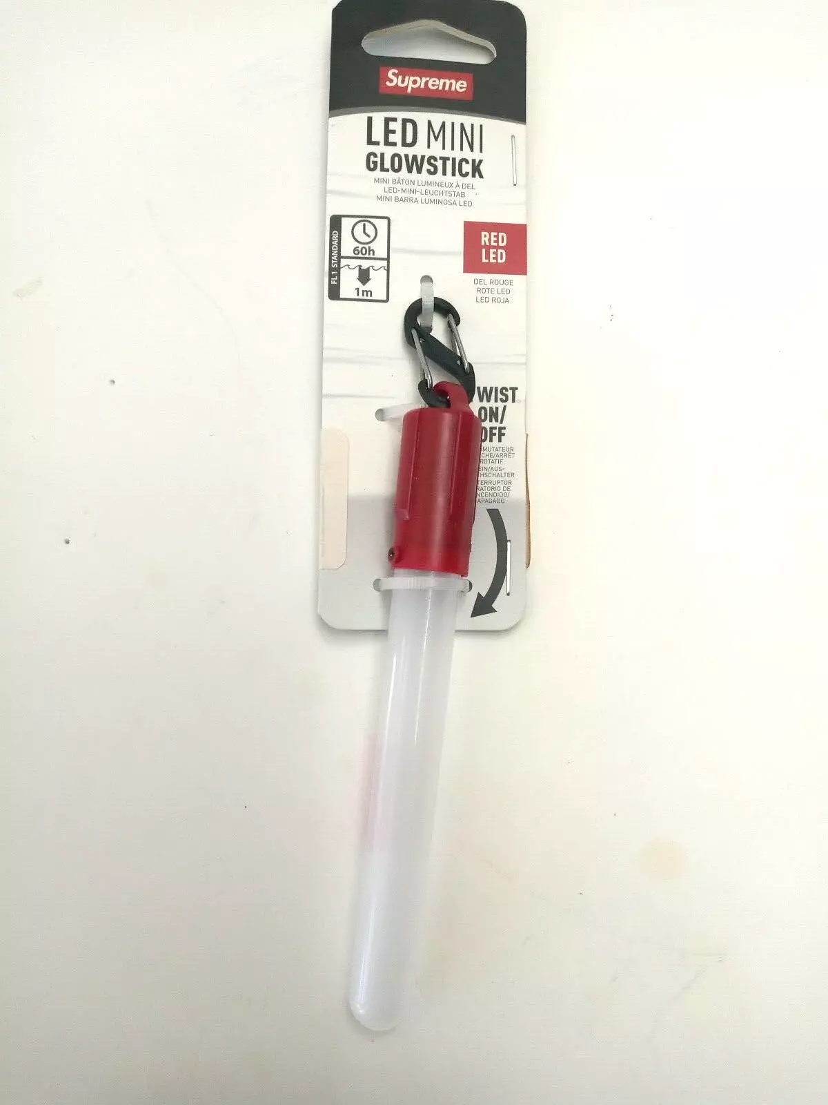 Mini bâton lumineux Supreme DEL flambant neuf jamais utilisé encore dans son emballage