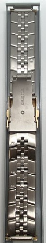 HADLEY ROMA Mens Watch Band GOLD IP Plating Pushbutton Clasp  16-22 Lugs MB5985 - Picture 6 of 6