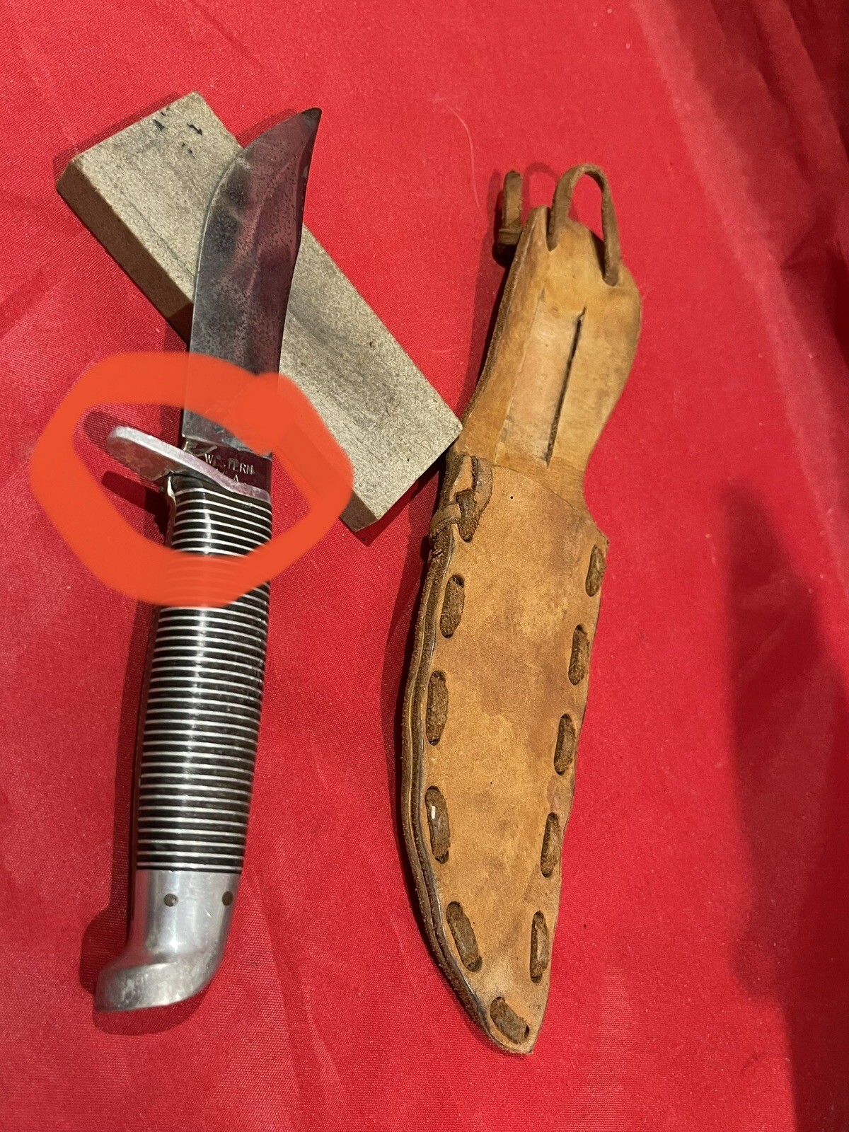 VINTAGE WESTERN BOULDER SHEATH KNIFE MODEL F66 BLACK BEAUTY eBay