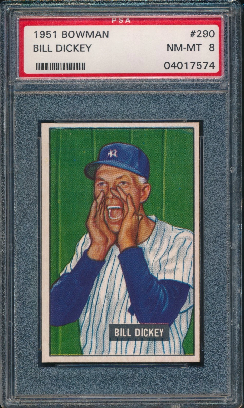 1951 Bowman Baseball Bill Dickey #290 PSA 8 YANKEES NM-MT High Number HOF POP 37