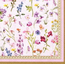  2 Two Paper Lunch Napkins for Decoupage/Mixed Media - Symphonie Floral