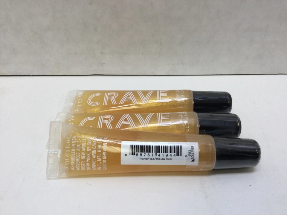 Avon Crave Lip Gloss Honey Tea Scented- LOT OF 3 - FREE SHIPPING - Image 2 of 2