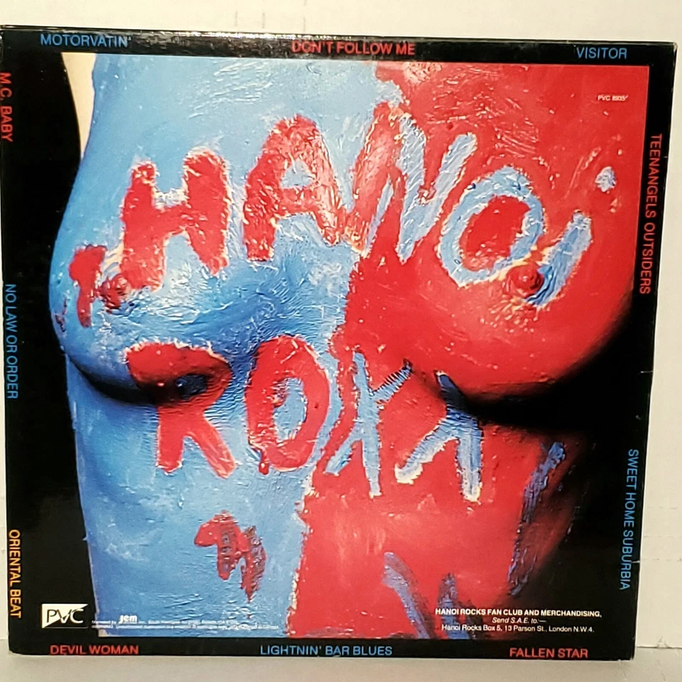 HANOI ROCKS Oriental Beat LP VG+ Plays Well 1985 PVC 8935 Vinyl Glam Metal Rock Foto 2 de 3