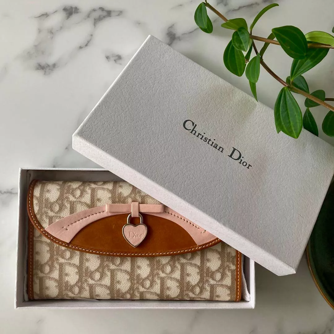 Portefeuille Christian Dior vintage coeur
